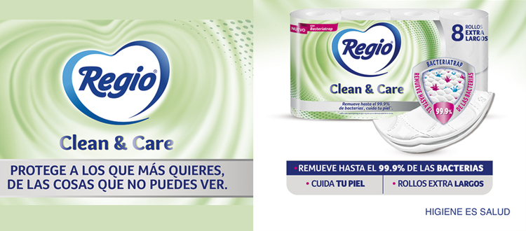 Regio® presenta nuevo papel higiénico con tecnología BacteriaTrap, que remueve hasta el 99.9% de bacterias