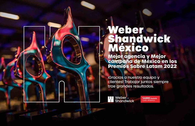 SABRE Awards nombra a Weber Shandwick como la Mejor Agencia del Año en México.