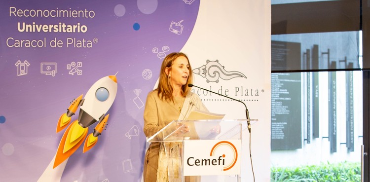 Cemefi entregó el Reconocimiento Universitario Caracol de Plata a los mejores mensajes de beneficio social.